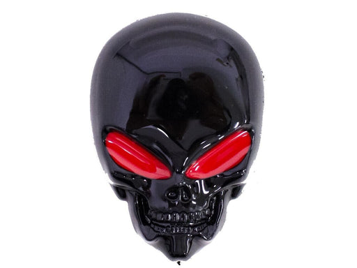 3D Skull Alien Decal for any Flat Surface - Black Red Car Decals Skull Emblem