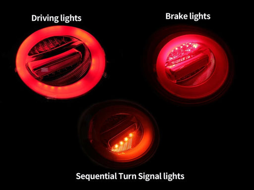 LED Tail Lights W/Sequential Indicators For 98-05 Volkswagen NEW BEETLE - Smoked