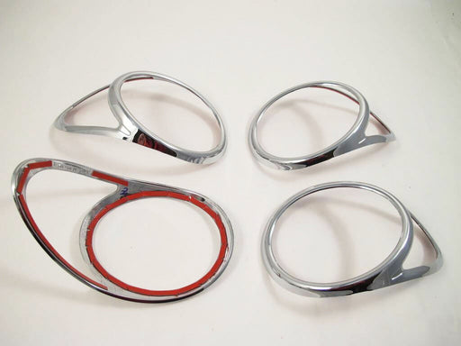 Chrome Rear Tail light Lamps Surround Frame Rims Covers Fits Smart Fortwo 451
