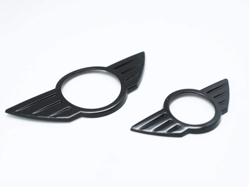 Front&Rear Glossy Black Emblem Badges Cover For Mini Cooper R50 R52 R53 R58 R59