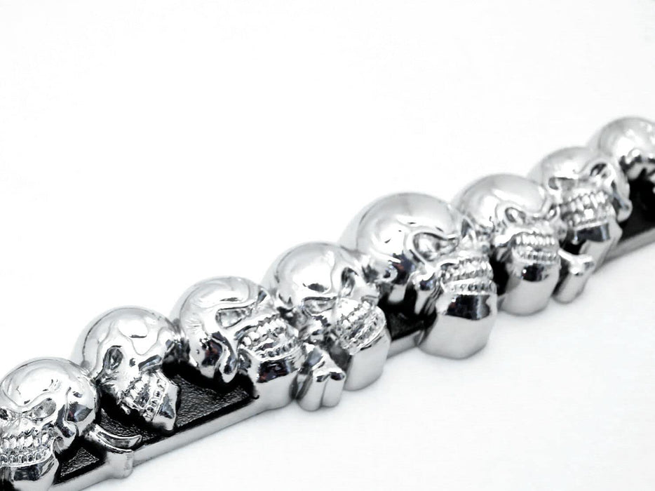 3D Custom Chrome Metal Aluminum Skull Grim Reaper Skeleton License Plate Frame
