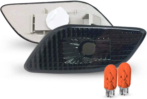 Smoke Front Bumper Side Marker Light Set - Amber Signal Light Side Marker Indicators - Reflectors for 2002-2003 Subaru Impreza TS RS WRX STI