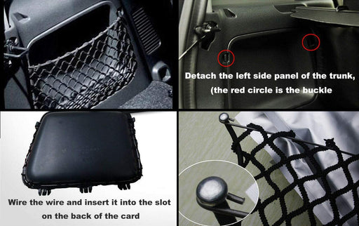 Rear Trunk Boot Net String Bag Storage Cargo Mesh for Smart 451 Fortwo 2007-2014