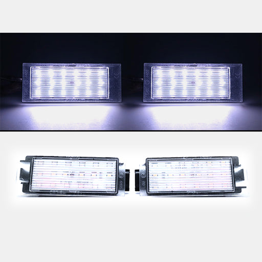 LED LICENSE PLATE LIGHTS FOR SMART CAR FORTWO 453 3RD GEN - WHITE CAN-BUS 18-SMD