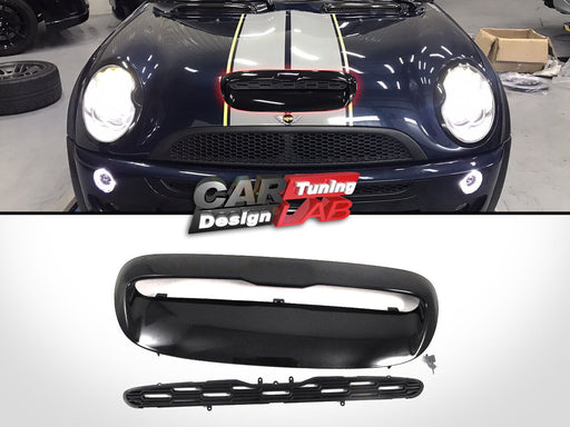Modified Air Intake Hood Vent For 01-06 Mini Cooper R52 R53 S Gen1 Glossy Black