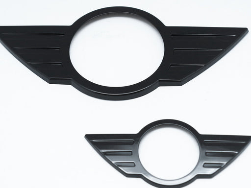 Front & Rear Glossy Black Emblem Badge Cover For Mini Cooper Countryman R60 Mk1