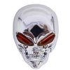 3D Skull Alien Decal for any Flat Surface - Chrome Red Car Decals Skull Emblem