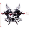 3D Pirate Corsair Decal for any Flat Surface - Chrome Car Decals Skull Emblem