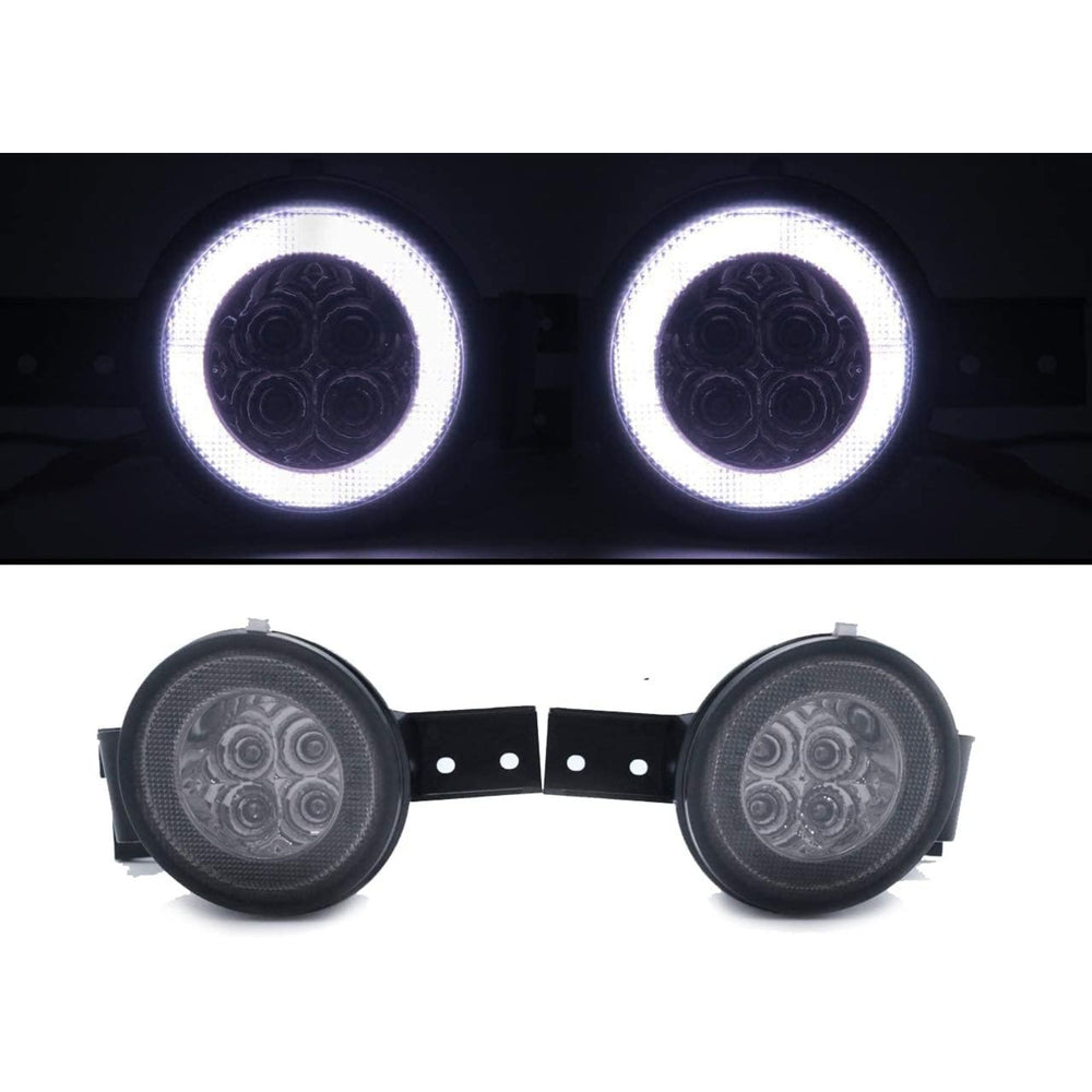 LED Turn Signal Indicator Halo Ring Light Smoke Compatible With Mini Cooper R50 R52 R53 S