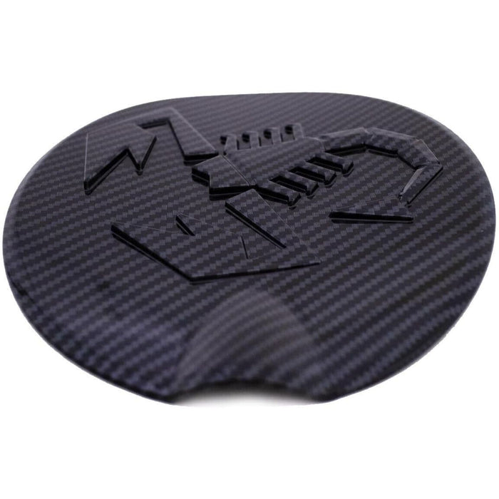 Carbon Look Fuel Gas Cap Cover for Fiat 500 595 Abarth 2007–2021