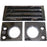 Front Grille & Headlight Lamp Surrounds Compatible With 1983-2016 Land Rover Defender – Gloss Black
