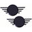 Front &amp; Rear Emblem Badge Set for Mini Cooper F60 2018–2024 (Black Gloss)