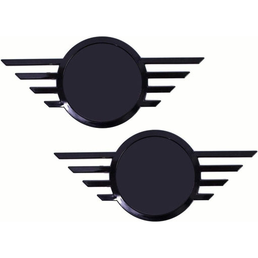 Front &amp; Rear Emblem Badge Set for Mini Cooper F60 2018–2024 (Black Gloss)