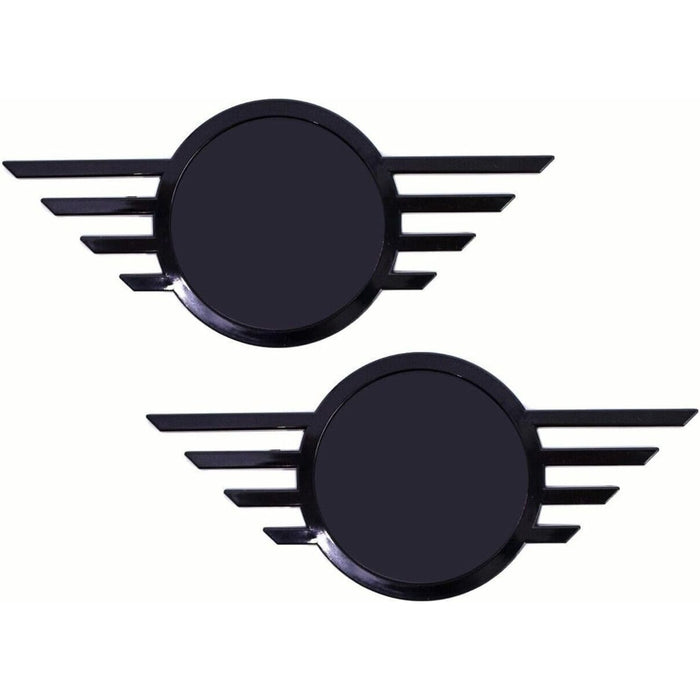 Front &amp; Rear Emblem Badge Set for Mini Cooper F60 2018–2024 (Black Gloss)