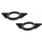 Black Satin Metal Door Pin Surround Badge – 2pcs for MINI Cooper (Gen1 / Gen2 / Gen3)