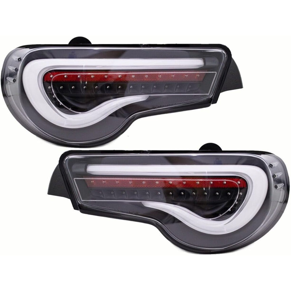LED Tail Lights Sequential Turn Signal White Bar for Toyota 86 / Subaru BRZ / Scion FR-S (ZN6/ZC6 Gen1 2012–2021)