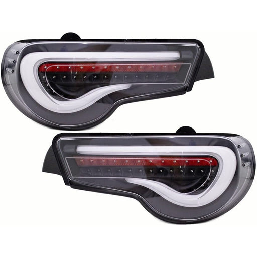 LED Tail Lights Sequential Turn Signal White Bar for Toyota 86 / Subaru BRZ / Scion FR-S (ZN6/ZC6 Gen1 2012–2021)