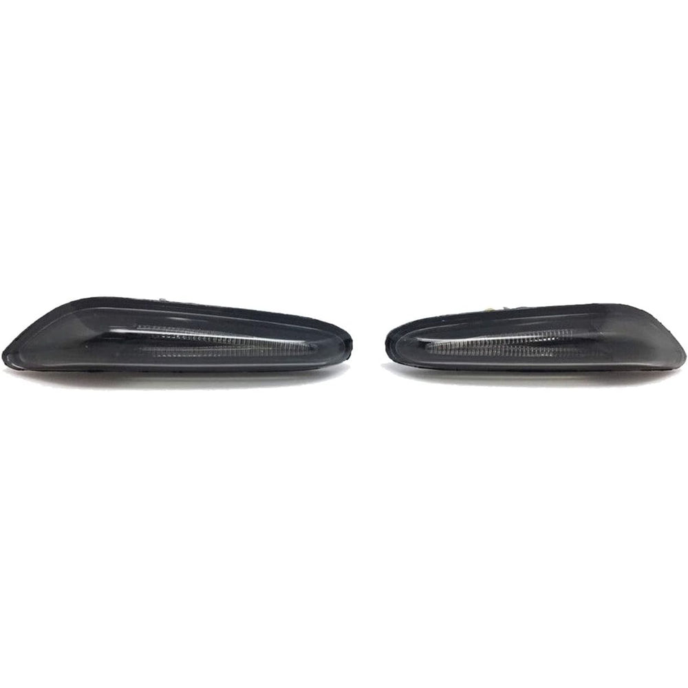 LED Side Marker Lights Compatible With BMW E82 / E87 / E90 / E91 / E92 / E93 - Crystal Smoke Lens