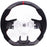 Carbon Fiber & Alcantara Steering Wheel – Red Stitching for Subaru Forester, Crosstrek, Outback & Legacy (2015–2018)