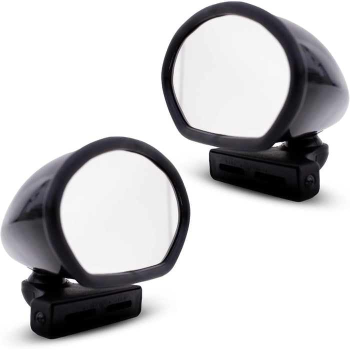 GT Style Fender Mount Door Mirrors (Black) – Universal Fit (RH + LH)