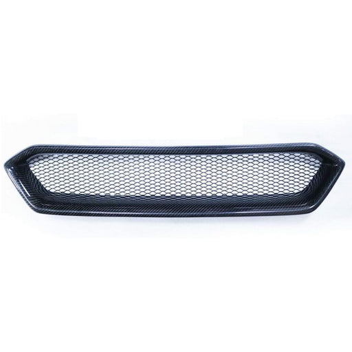 Badgeless Style Carbon Fiber Front Grille Compatible With Subaru WRX STI VA 2018-2021 – Black Mesh Grill