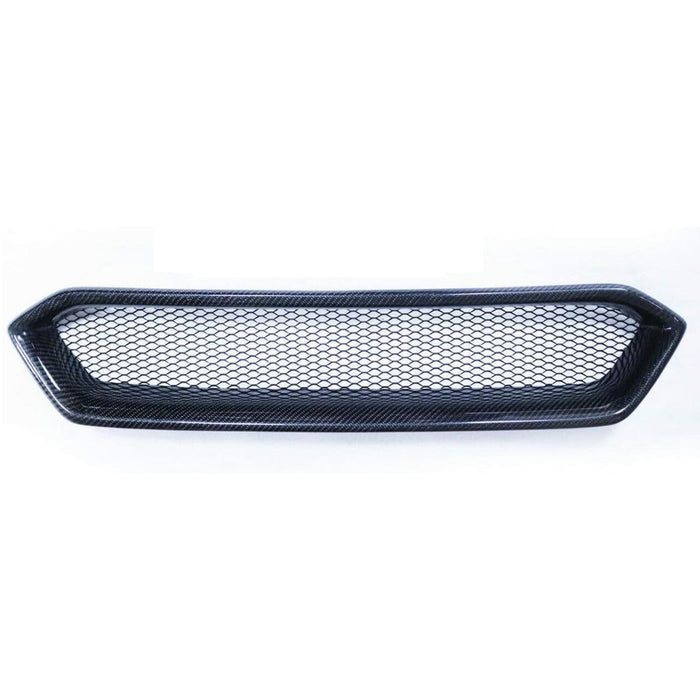 Badgeless Style Carbon Fiber Front Grille Compatible With Subaru WRX STI VA 2018-2021 – Black Mesh Grill