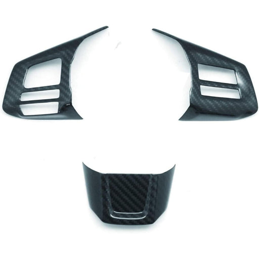 Carbon Fiber Steering Wheel Button Trim Cover Compatible With Subaru WRX STI VA 2018–2021 (Manual Transmission)