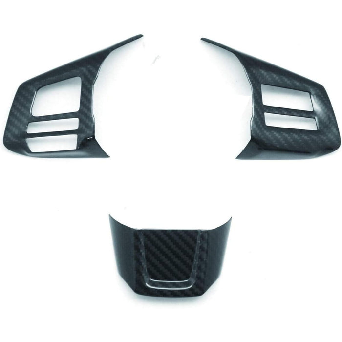 Carbon Fiber Steering Wheel Button Trim Cover Compatible With Subaru WRX STI VA 2018–2021 (Manual Transmission)