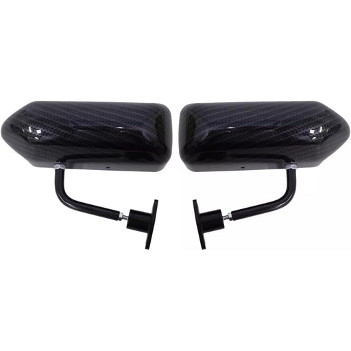 Race Small F1 Mirrors GP Type Kit Carbon Look Universal Fit (Pair RH+LH)