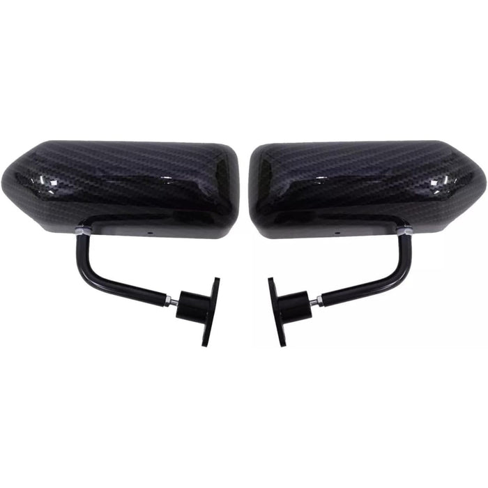 Race Small F1 Mirrors GP Type Kit Carbon Look Universal Fit (Pair RH+LH)