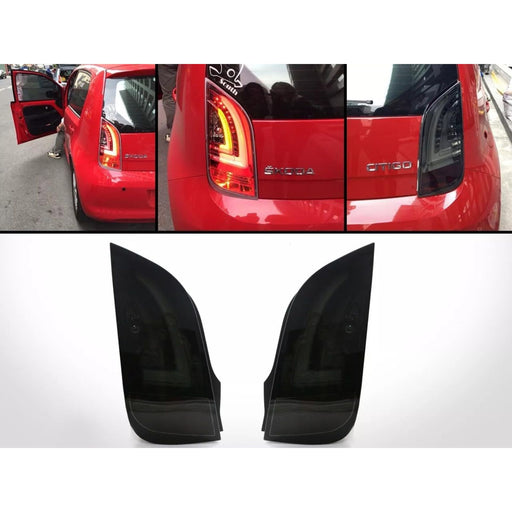 Fully LED Tail Lights – Smoked Lens Tube Bar for Skoda Citigo / VW Up (2012+)
