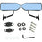 F1 Style Black Gloss Side View Mirrors Universal Fit (2-Piece Set)