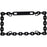 3D Chain Style Black Aluminum License Plate Frame – USA Standard Size