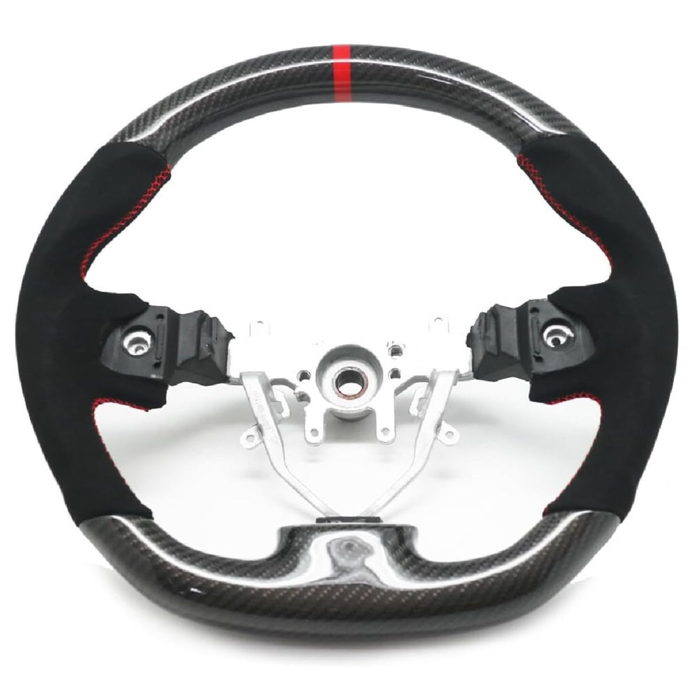 Steering Wheel – Carbon Alcantara Red Stripe For Subaru WRX/STI GR (2008–2014)