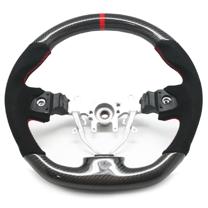 Steering Wheel – Carbon Alcantara Red Stripe For Subaru WRX/STI GR (2008–2014)