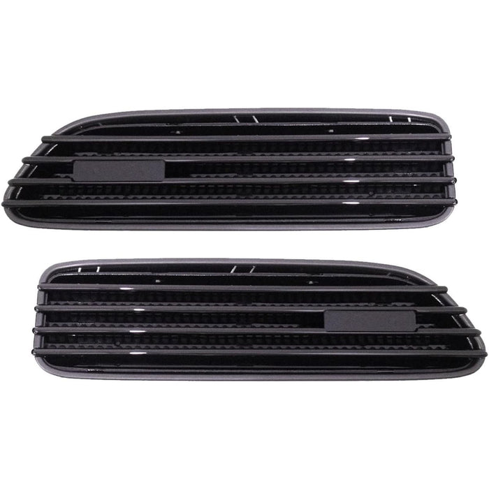 Replacement Glossy Black Side Fender Grille Vents Compatible with BMW E46 M3 2001-2006
