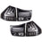 LED JDM Black Tail Lights with Sequential Turn Signals for Lexus RX330 / RX350 2004–2009