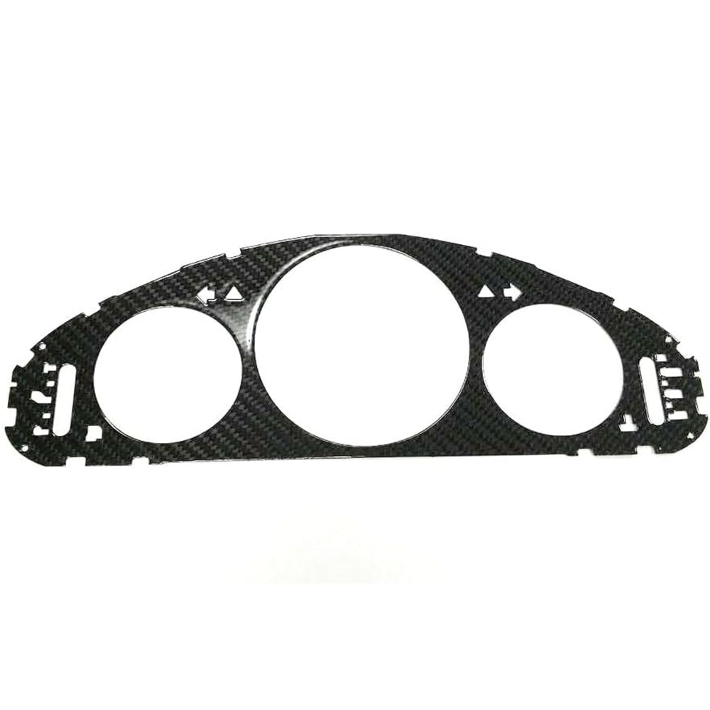 Carbon Fiber Look Cluster Dashboard Gauge Cover – Compatible with Mercedes-Benz W211 E-Class