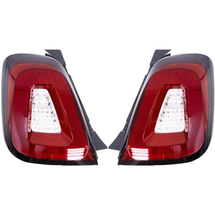 Fully LED Tail Lights with Sequential Turn Signals for Fiat Abarth 500 / 595 (2017–2020)