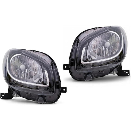 Assembly Headlight Lamp Clear Lens / Black Base – For Smart Fortwo 453 Mk3 (2014–2019)