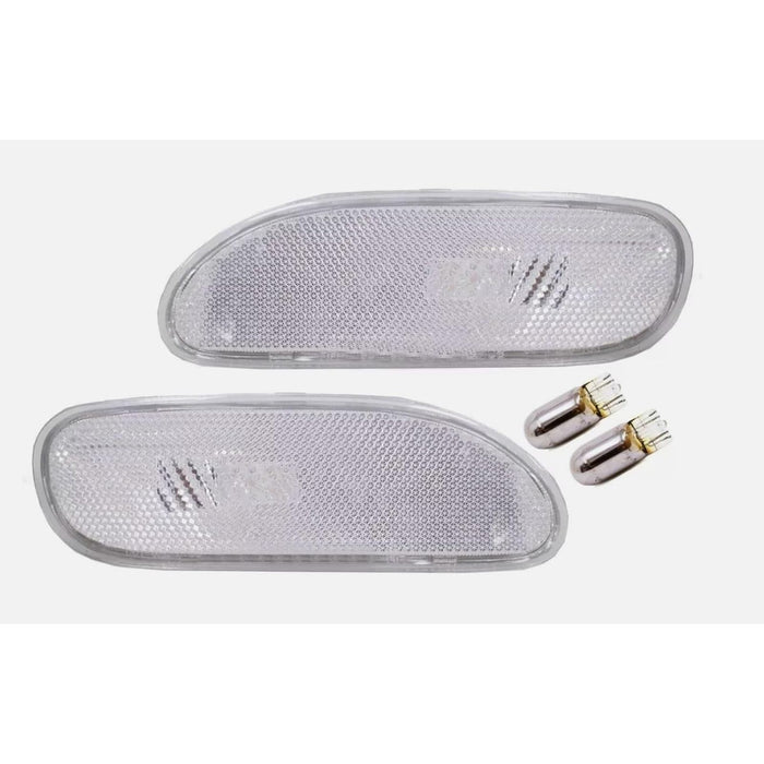 Crystal Clear Front Bumper Side Marker Lights Pair for Mitsubishi Eclipse 1994–1999