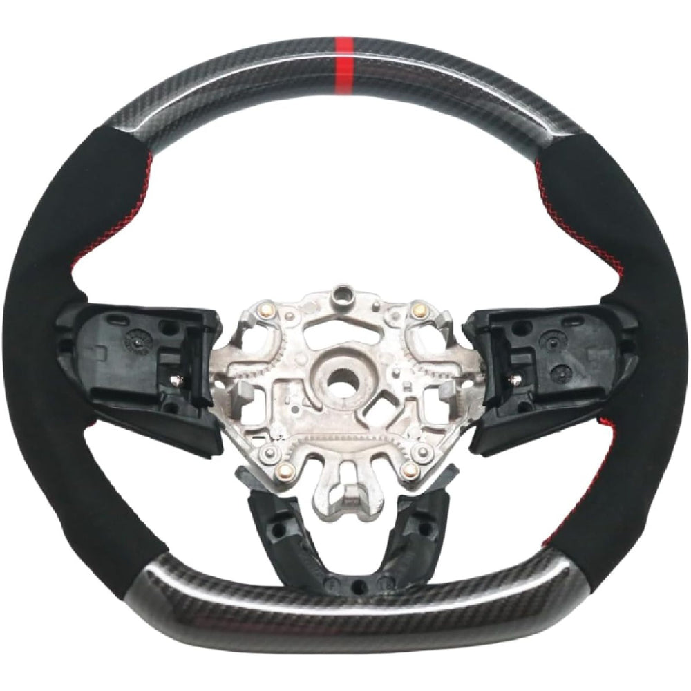 Carbon Fiber & Suede Steering Wheel – For Mini Cooper F56/F55/F57 S & JCW (2014–2021)