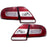 LED Tail Lights L-Shape Black Housing / Red Signal for Toyota Corolla Altis (2011–2013)