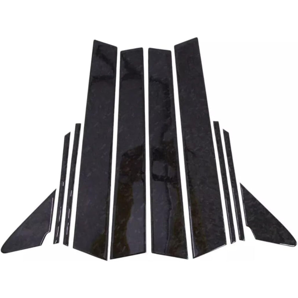 Forged Carbon Pillar Decal Panel Window – 10pcs Set for Subaru WRX VB (2022–2026)