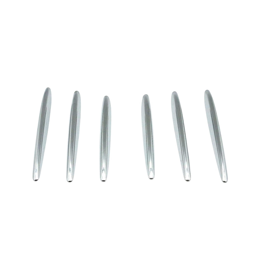 Mercedes Benz SLK Accessories, Chrome Molding Fins, Bonnet Grille Hood Vent Cover Trims for 2012-2019 Mercedes Benz R172 SLK Class - Chrome Nickel Stripe