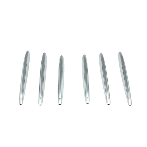 Mercedes Benz SLK Accessories, Chrome Molding Fins, Bonnet Grille Hood Vent Cover Trims for 2012-2019 Mercedes Benz R172 SLK Class - Chrome Nickel Stripe