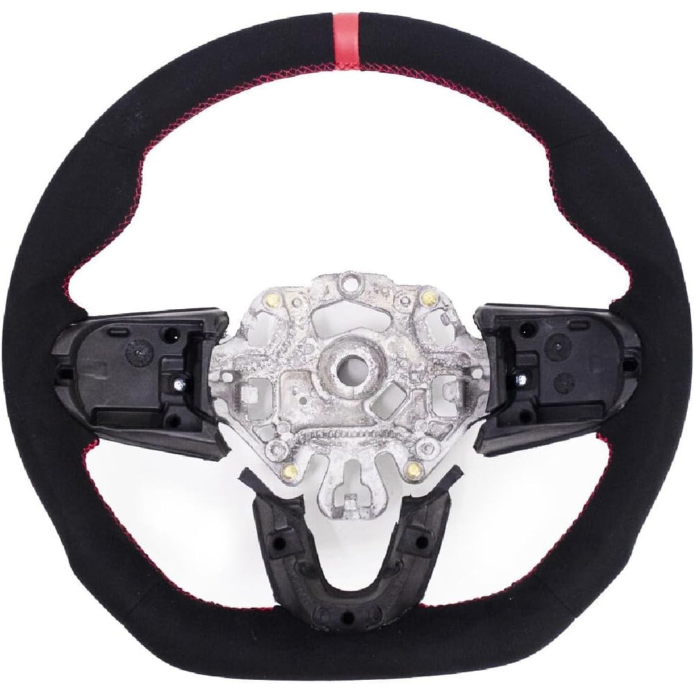 Full Suede Steering Wheel with Red Stripe – For Mini Cooper F54/F55/F56/F57/F60 S & JCW Gen3 (2014–2021)