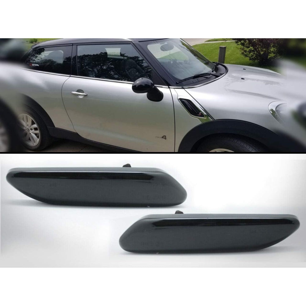 Black Lens LED Side Marker Signal Lights Compatible With Mini Cooper Countryman R60 / Paceman R61 (2010–2016)