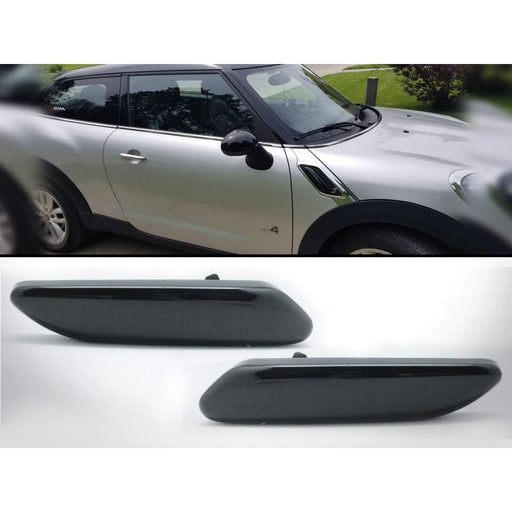Black Lens LED Side Marker Signal Lights Compatible With Mini Cooper Countryman R60 / Paceman R61 (2010–2016)