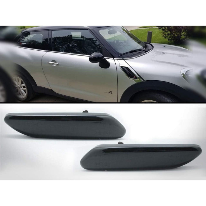 Black Lens LED Side Marker Signal Lights Compatible With Mini Cooper Countryman R60 / Paceman R61 (2010–2016)